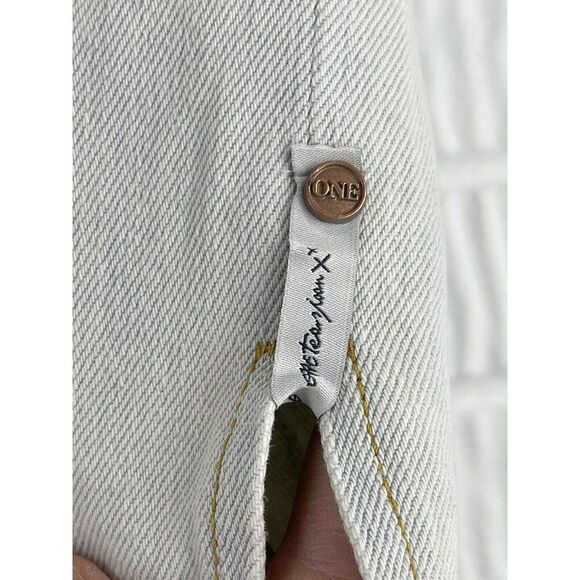 One Teaspoon Brando Y2K Mini NWT Denim Skirt High Rise Distressed Casual 30" - Picture 4 of 11